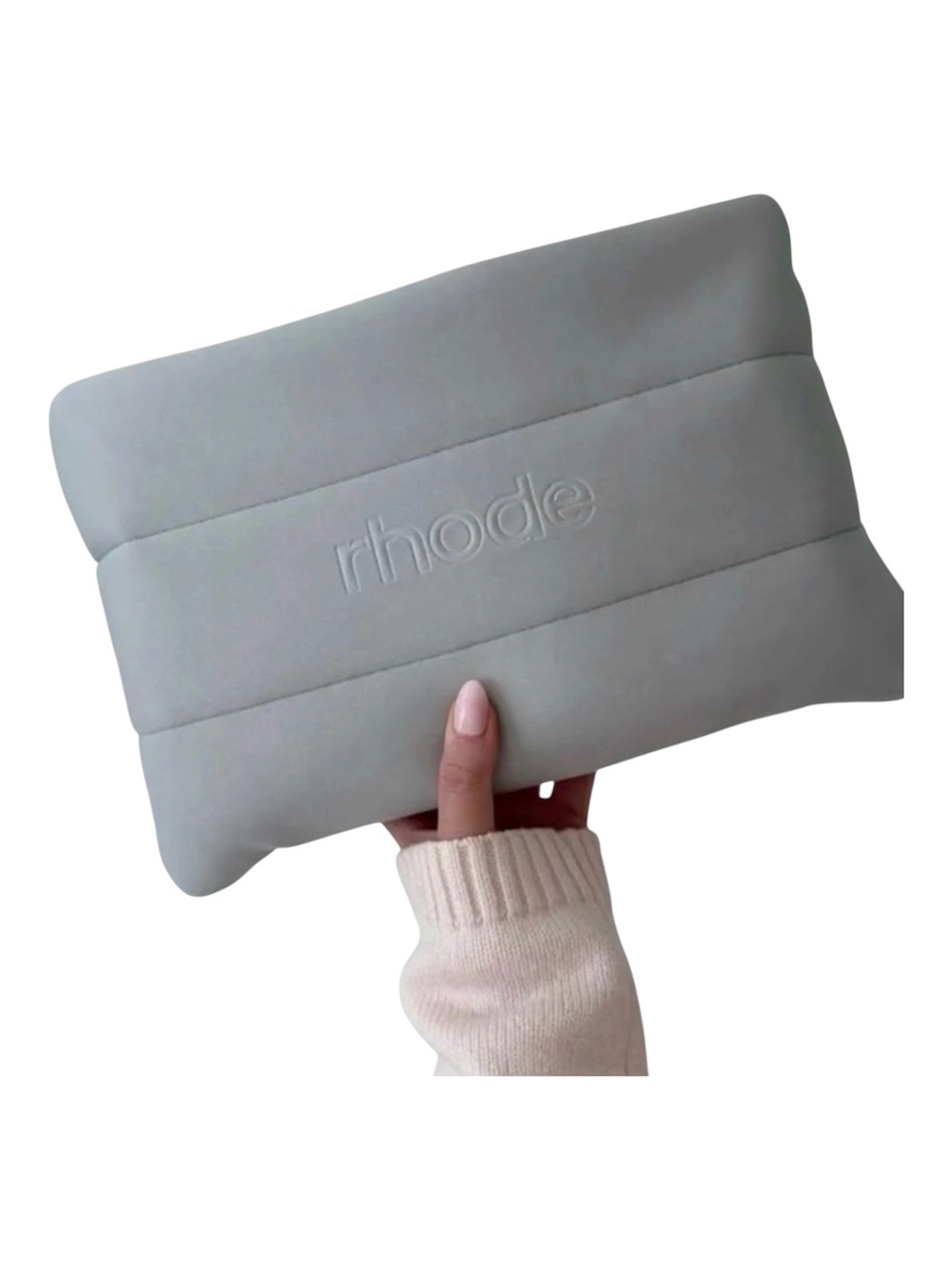 New Rhode Skin Gray Makeup Bubble Bag - Regular Size (not mini)